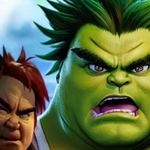 Image similar to movie still of jack black starring as blanka in the 2 0 2 6 live action street fighter movie