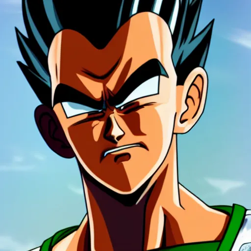 Image similar to vegeta, gta character, detailed face