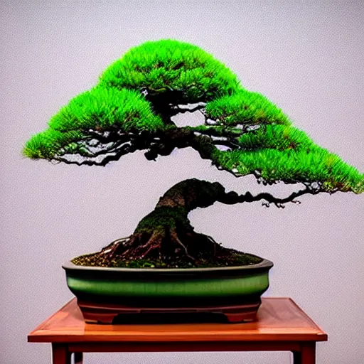 Prompt: photo of a beautiful! Bonsai, highly detailed, 4k, HDR, smooth, sharp focus, hyper realistic, high resolution, photo-realistic