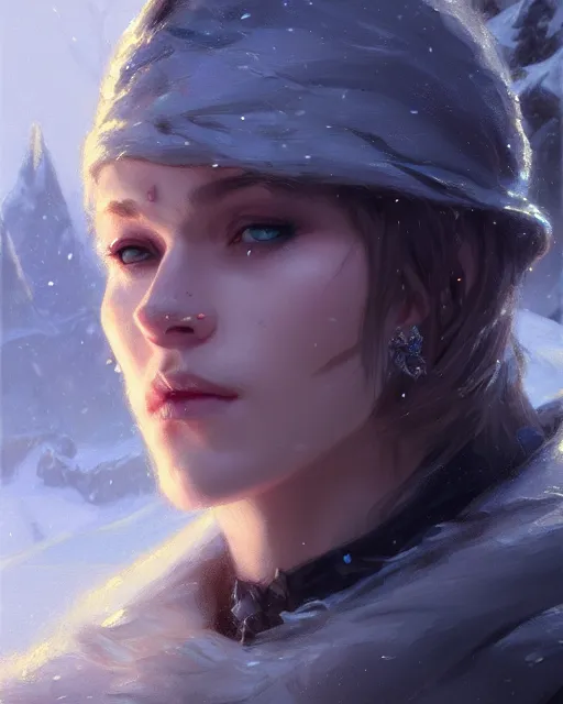 Image similar to epic portrait cinematic shot of a dnd ice wizard, fine details. night setting. realistic shaded lighting poster by craig mullism, artgerm, jeremy lipkin and michael garmash, unreal engine, radiant light, detailed and intricate environment, digital art, trending on art station,
