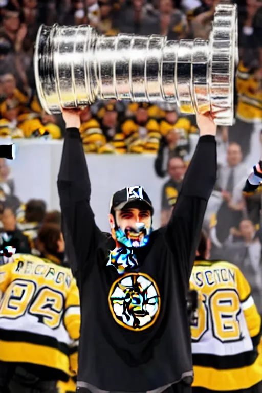 Image similar to patrice bergeron holding the stanley cup boston bruins