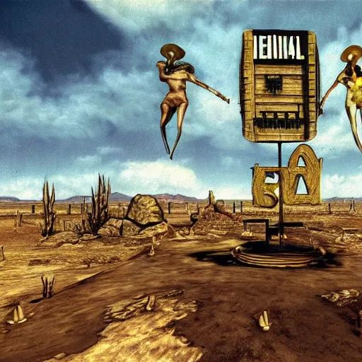 Image similar to fallout new vegas by salvador dali