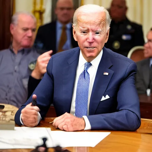 Image similar to Joe Biden attending a secret socialist meeting, highly detailed, 4k