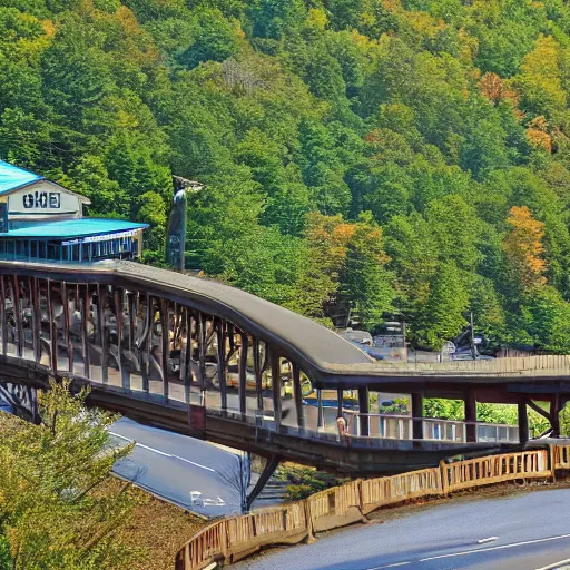 Prompt: gatlinburg tennessee, dashcam footage,