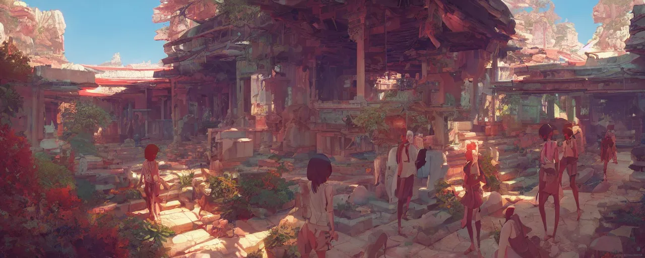 Prompt: an advanced ancient civilisation global illumination ray tracing 8 k hd resolution, by ilya kuvshinov and cushart krentz and gilleard james