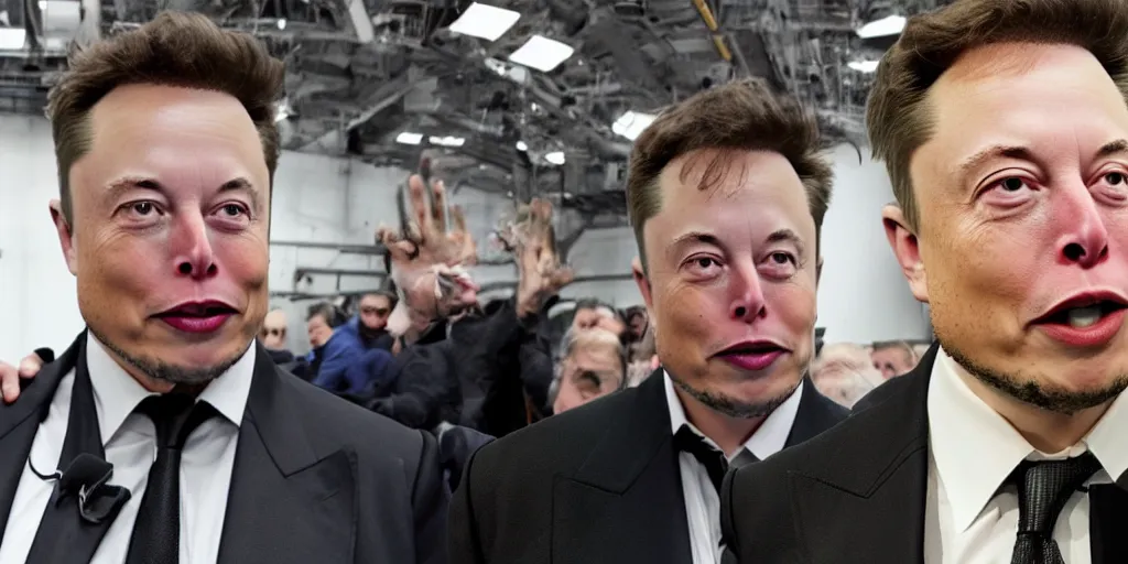 Image similar to still image of elon musk meet elon musk