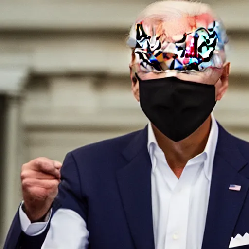 Image similar to Joe Biden eating ice cream