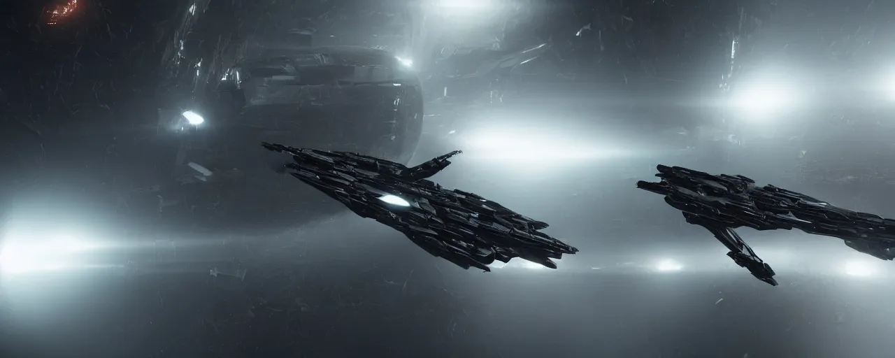 Prompt: eve online movie still, highly detailed, houdini simulation, octane render, majestic, mysterious, double - exposure, light, tones of black in background, ultra - hd, super - resolution, massive scale, perfectionism, soft lighting, ray tracing global illumination, translucid luminescence, lumen reflections, in a symbolic and meaningful style