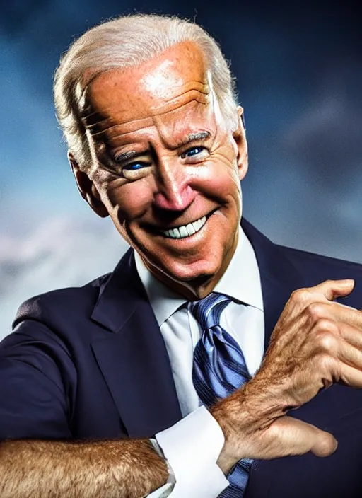 Image similar to joe biden, league of legends character select art, digital art, octane render