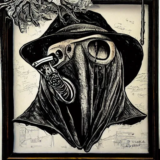 Image similar to plague doctor by ed fairburn