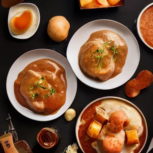 Prompt: anonymous as gravy and potatoes, award winning food photography, extremely detailed, artstation, 8 k, sensual lighting, incredible art, wlop, artgerm