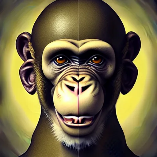 Image similar to a monkey eating a banana ; typography; intricate details; soft lighting; high definition; sharp focus; digital art; attractive features; drawn by Hirohiko Araki; trending on artstation; bust up portrait, made by Stanley Artgerm Lau, WLOP, Rossdraws, James Jean, Andrei Riabovitchev, Marc Simonetti, Yoshitaka Amano, ArtStation