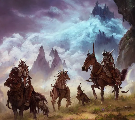 Prompt: dungeons and dragons fantasy painting, portrait, feathered mouse cavalry, mice warrior riders, ostrich mounts, whimsical and cute, mongol mouse, hun, determined expressions, watery eyes, anime inspired by krenz cushart, face paint, tufty whiskers, in the steppes, feathered cavalry, by brain froud jessica rossier and greg rutkowski