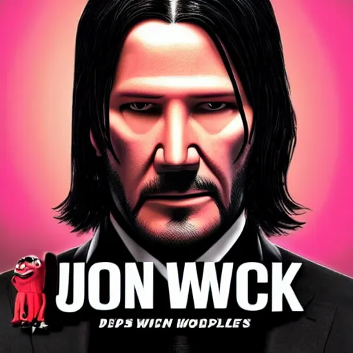 Image similar to John Wick as a muppet