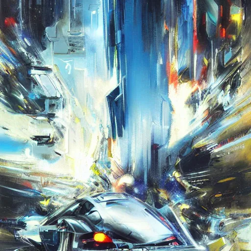 Image similar to minimalist dimensions shift warp concept art oil painting by john berkey , loosely detailed, brush hard