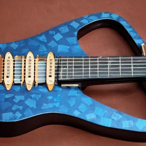 Prompt: an electric guitar made entirely out of bitcoin