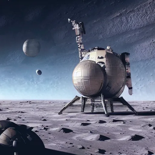 Prompt: space colony on the moon, intricate artwork by tooth wu and wlop and beeple, octane render, hyper realism, 8 k