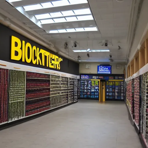 Image similar to the inside of an empty blockbusters,