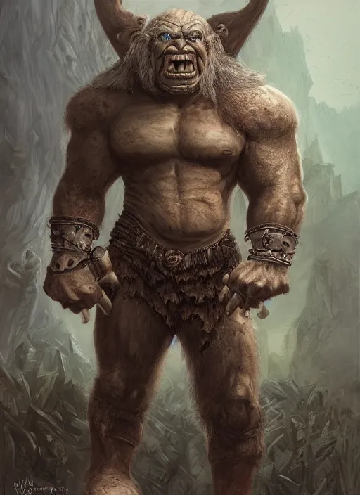 Prompt: orc, full body shot, detailed eyes, fantasy, intricate, highly detailed, digital painting, 4k, HDR, concept art, smooth, sharp focus, illustration, by Wayne Reynolds