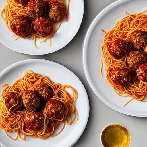 Prompt: “photorealistic plate of spaghetti with meatballs shaped like armadillos” n -6