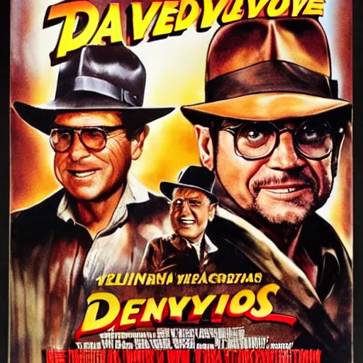 Prompt: danny devito as indiana jones original movie poster