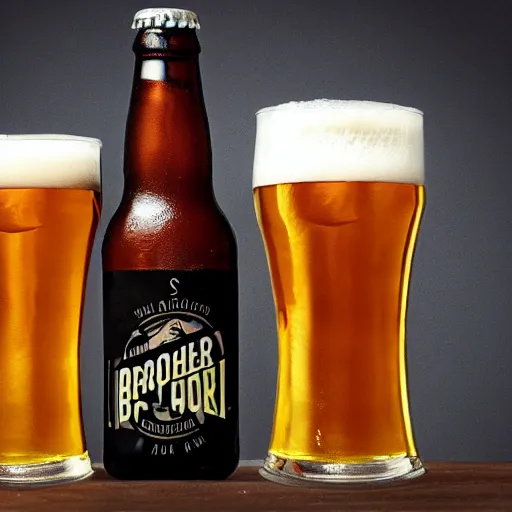 Image similar to since we are both brothers, I will have the brotherly ipa, 8k,