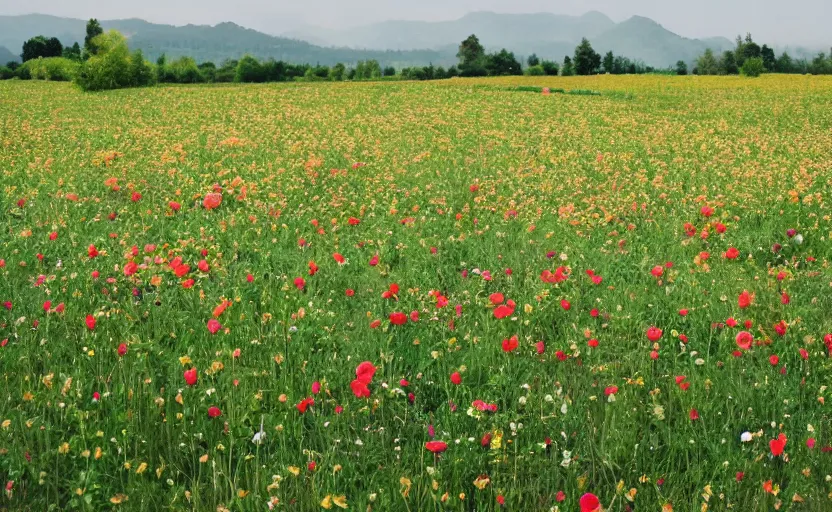 Image similar to scrapbook photos of fields full of flowers