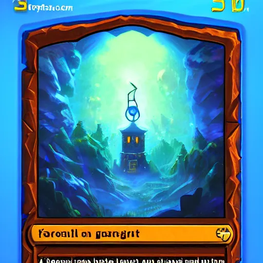 Image similar to a glowing simple giant lock, fantasy digital art, in the style of hearthstone artwork