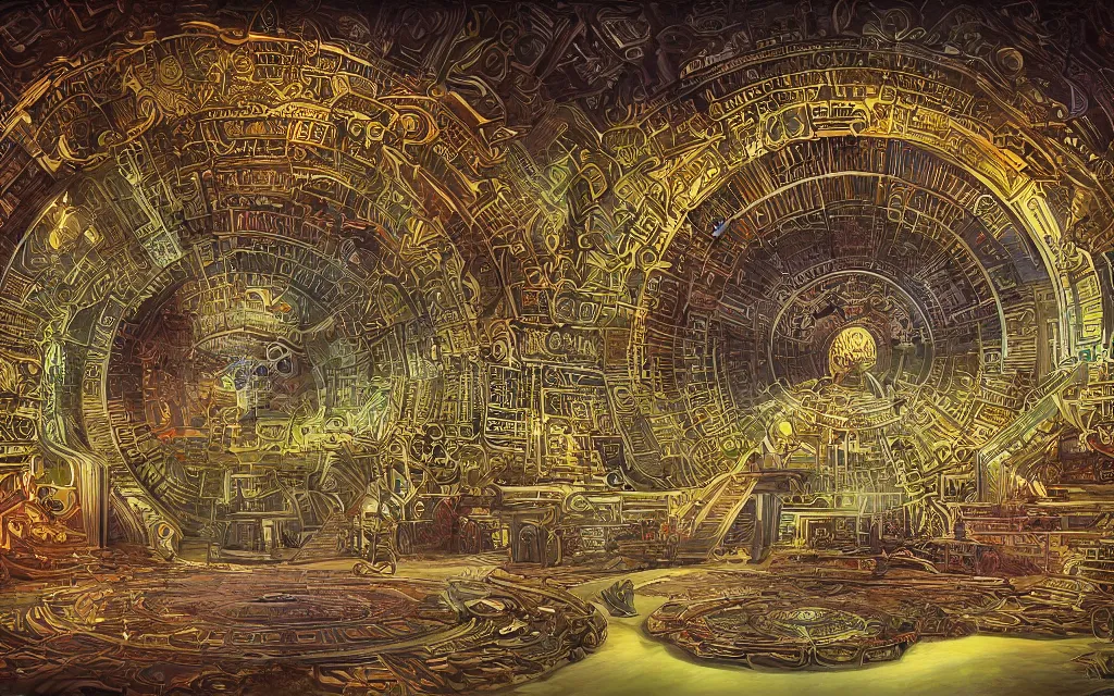 Prompt: palace of the god minds, future perfect, award winning digital art extremely detailed