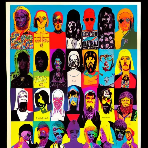 Prompt: taliban punk and rock and roll. pop art style images. symmetrical anatomy. ornate. without duplication of images. digital painting. confident posse. concept art. beautiful detailed. artstation.. sharp focus. ilustration art by mel ramos and peter blake and ed ruscha and peter max and takashi murakami