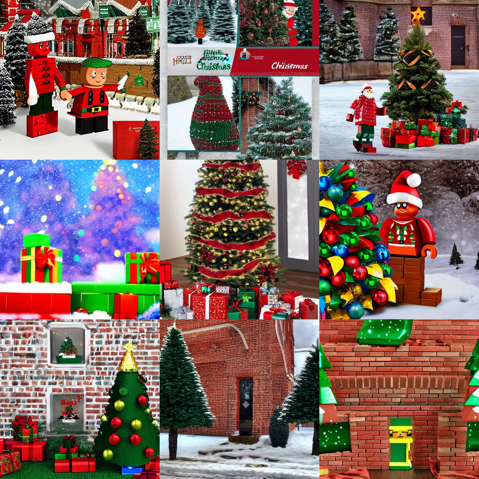 Prompt: (((brick hill))) christmas 2021 arg