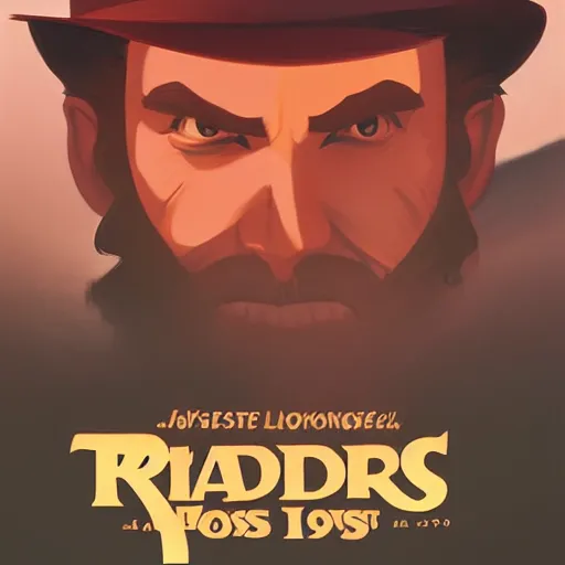 Image similar to face icon stylized minimalist raiders of the lost ark 1 9 8 1, loftis, cory behance hd by jesper ejsing, by rhads, makoto shinkai and lois van baarle, ilya kuvshinov, rossdraws global illumination