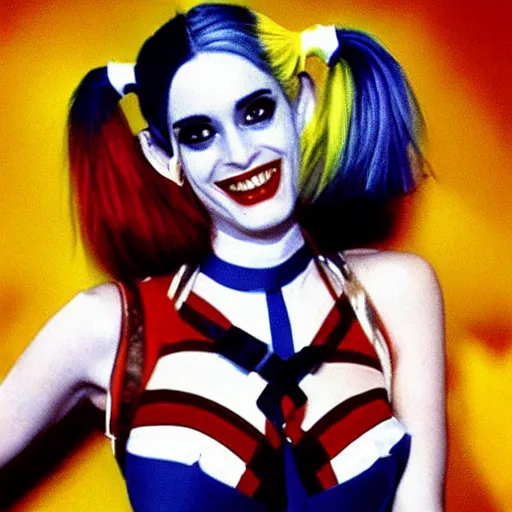 Prompt: Harley Quinn played by Winona Ryder