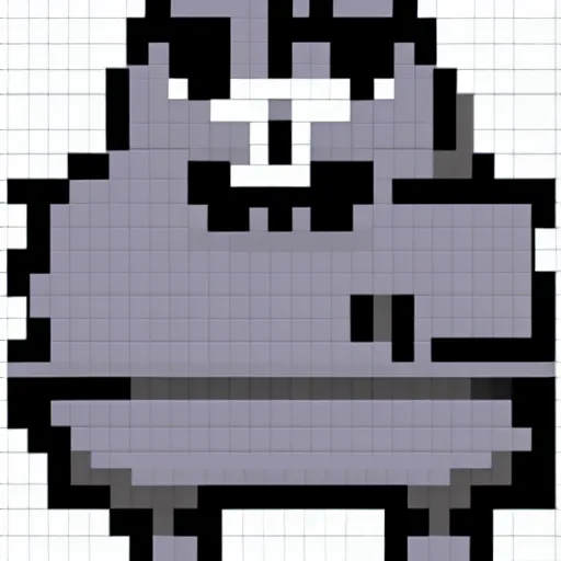 Prompt: 1 6 bit pixel art of a gorilla, white background, game sprite, 1 6 bit art,