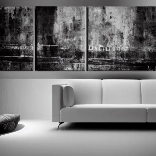 Image similar to ! dream old poor living room black and white photo