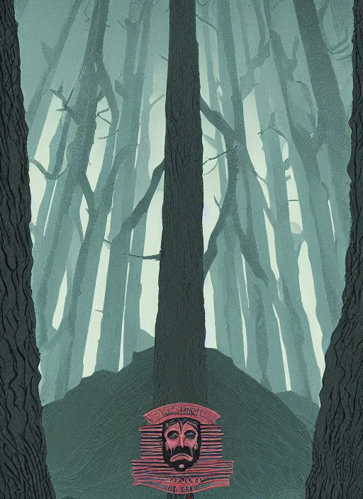 Image similar to twin peaks movie poster art by drew millward