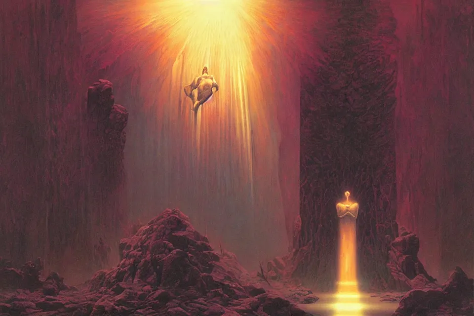 Image similar to divine light, wayne barlowe.