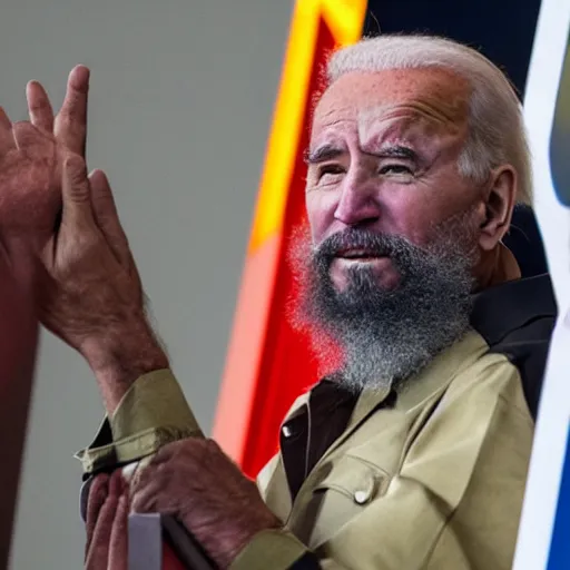 Image similar to Joe Biden Dressed as Fidel Castro