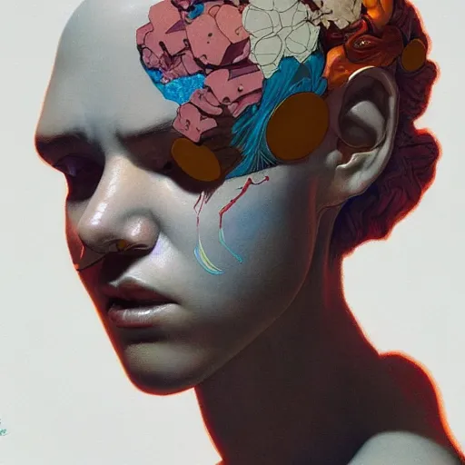 Image similar to prompt : figurative unique features portrait soft light painted by james jean and katsuhiro otomo and erik jones, inspired by akira anime, smooth face feature, intricate oil painting, high detail illustration, sharp high detail, manga and anime 1 9 9 9