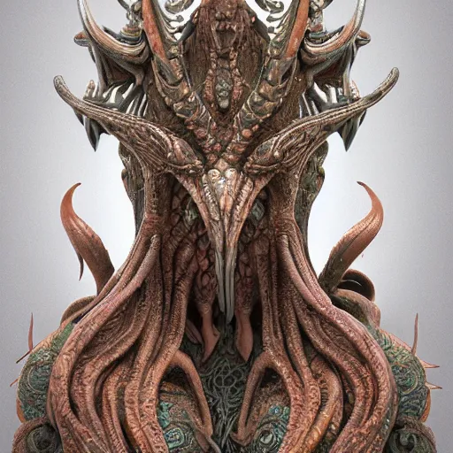 Prompt: a ancient cthulhu goddess, D&D, fantasy, intricate, highly detailed, artstation, concept art, smooth, octane render sharp focus, full color