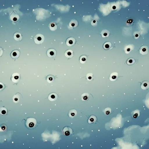 Image similar to Illustration of the sky with many eyes looking at us