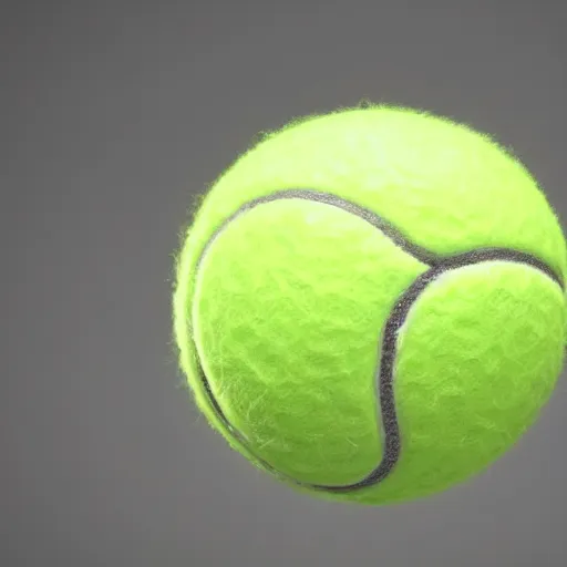 Image similar to A tennis ball that has came to life, hyper realistic, HD, HQ, photo realistic