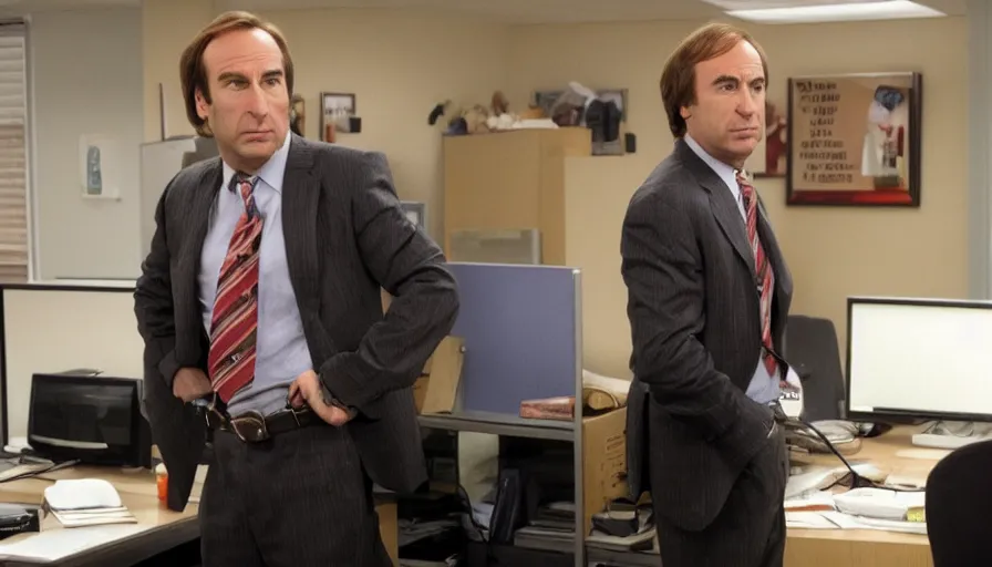 Image similar to saul goodman in the office us