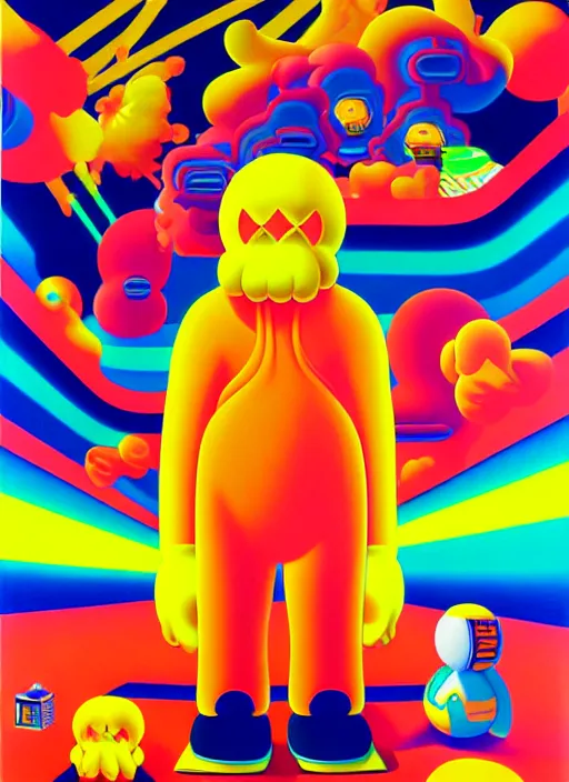 Image similar to big cartoon explosion by shusei nagaoka, kaws, david rudnick, airbrush on canvas, pastell colours, cell shaded!!!, 8 k