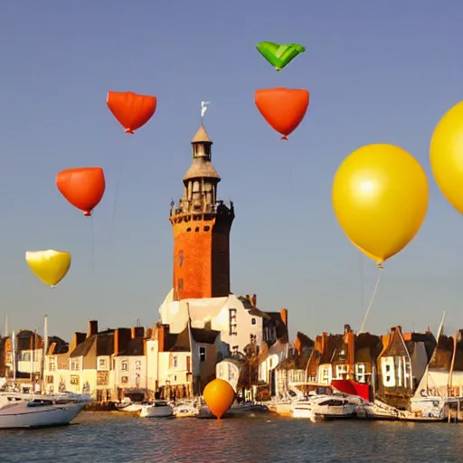 Image similar to photo of bretagne with giant birthday balloons