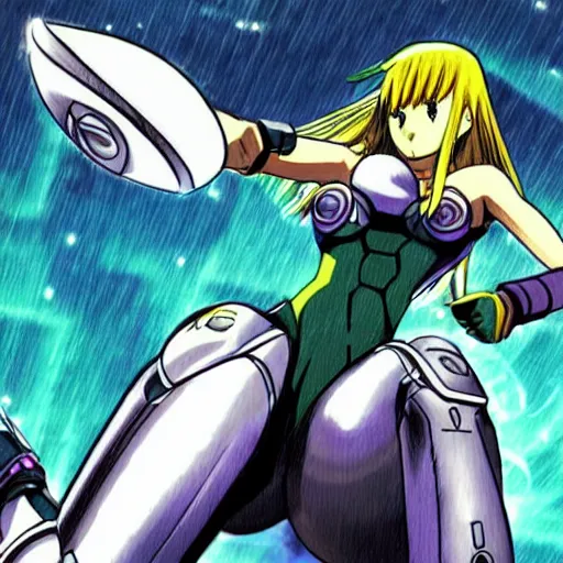 Image similar to samus as an anime character fantasy by hiromu arakawa eiichiro oda