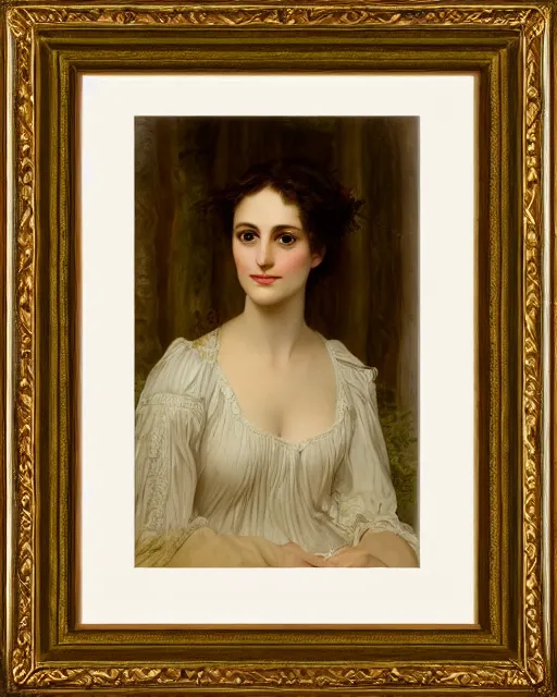 Prompt: portrait en buste of winona ryder in repose by Hughes Merle, Pierre Auguste Cot, perfect detailed eyes, realistic fabric, abundant detail, kiera knightley