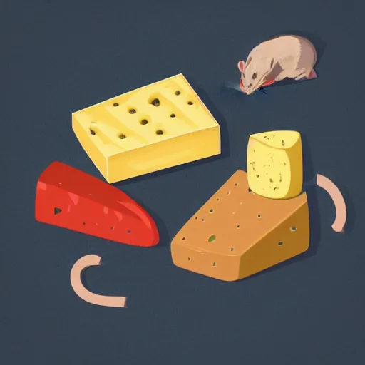 Image similar to an iconset of mice eating cheese