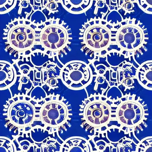 Prompt: seamless pattern showing gears. colorful, aquarel, drawing, white background, seamless, tileable, ornament.