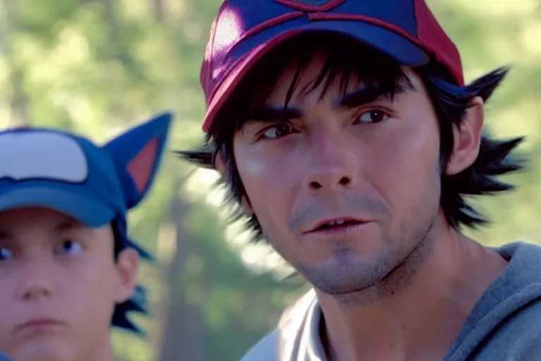 Image similar to live action film still of ash ketchum in the new sci - fi movie